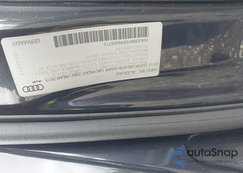 2017 Audi A4 2.0T Season Of Audi Premium from USA, damaged, VIN WAUDNAF48HN058713